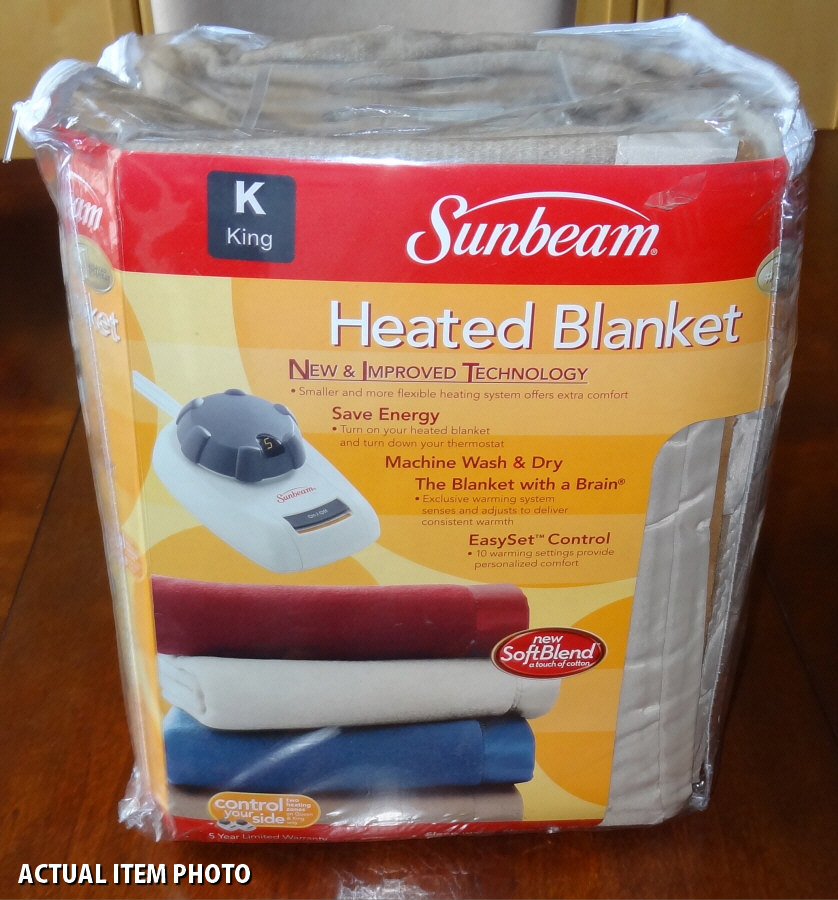 SUNBEAM ELECTRIC BLANKETKING SIZEDUAL CONTROLSNEW/OLD STOCKFREE